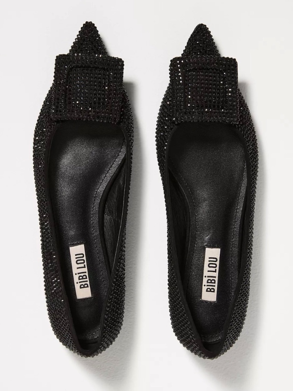 Bibi Lou Hanover Flats BLACK with buckle Women's size EU 39. NO BOX